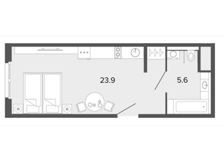 Продам квартиру студию, 29.2 м2, Санкт-Петербург, Заозёрная улица, 3к3с1, Московский район