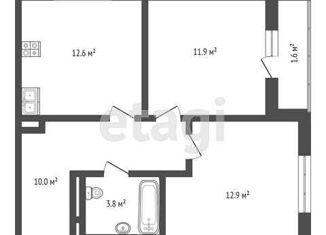 Продам 2-ком. квартиру, 54.8 м2, Ярославль, улица Лескова, 40, ЖК Волга Парк