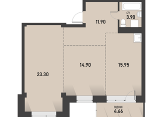 Продам 2-ком. квартиру, 74.61 м2, Шелехов, 5-й квартал, 4