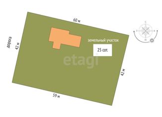 Продам дом, 115.5 м2, село Калинино, Колхозная улица, 25