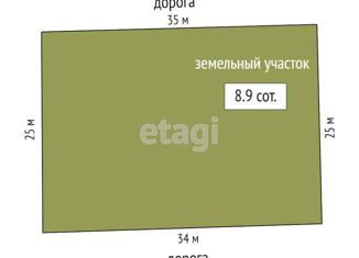 Продажа земельного участка, 8.9 сот., дачный массив № 6