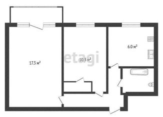 2-ком. квартира на продажу, 42.6 м2, Салават, улица Ленина, 25