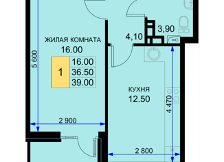 Продаю 1-ком. квартиру, 39 м2, Краснодарский край, Дозорная улица, 3Н