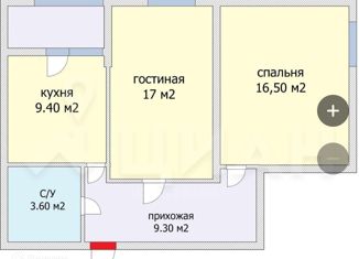 2-комнатная квартира на продажу, 60 м2, Краснодар, Садовая улица, 159к1, ЖК На Садовой