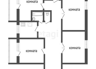 Продам 4-комнатную квартиру, 77.4 м2, Красноярский край, Судостроительная улица, 127
