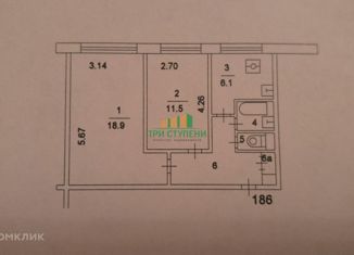 Продам 2-ком. квартиру, 46.5 м2, Москва, ВАО, Саянская улица, 3к2