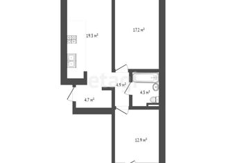 Продается 2-ком. квартира, 69.1 м2, село Ембаево, Бульварная улица, 7