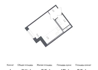 Продам квартиру студию, 24.66 м2, Санкт-Петербург, Гудиловская улица, 6к1, ЖК Живи в Рыбацком