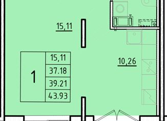 1-ком. квартира на продажу, 37.18 м2, посёлок Шушары, Образцовая улица, 6к3, ЖК Образцовый Квартал 8