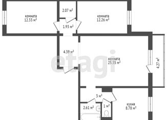 Продам 3-комнатную квартиру, 73.7 м2, Красноярский край, улица Партизана Железняка, 57