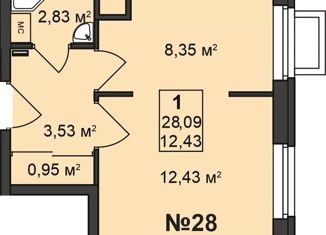 Продается 1-комнатная квартира, 28.09 м2, Нижний Новгород, улица Гоголя, 14, улица Гоголя