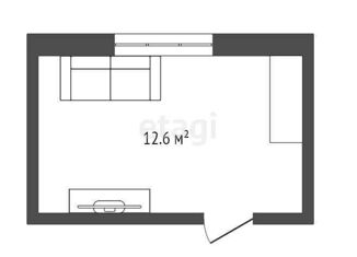 1-комнатная квартира на продажу, 12.6 м2, Бердск, улица Карла Маркса, 62