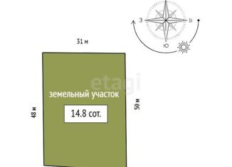 Продается земельный участок, 14.8 сот., Красноярский край, Лазурная улица, 18