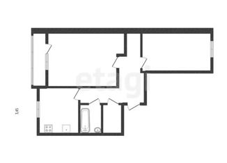 Продаю 2-комнатную квартиру, 44.3 м2, Строитель, Рождественская улица