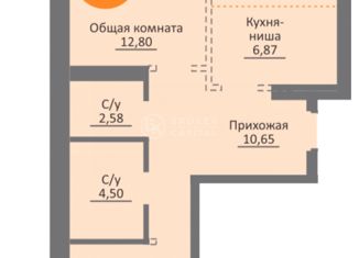 Продается 3-комнатная квартира, 62.7 м2, Новосибирск, Московская улица, 75