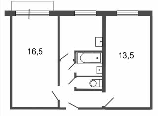 2-комнатная квартира на продажу, 40.2 м2, село Кичигино, улица Крылова, 10