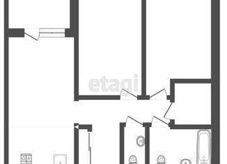 Двухкомнатная квартира на продажу, 60.71 м2, Тюмень, ЖК ДОК