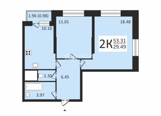 Продается 2-ком. квартира, 54 м2, поселение Сосенское, улица Василия Ощепкова, 1, ЖК Москвичка