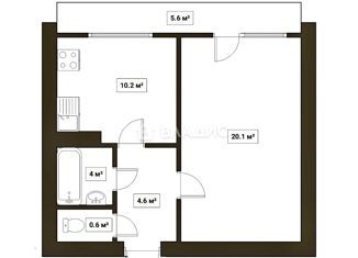 Продается 1-ком. квартира, 38.5 м2, Санкт-Петербург, метро Комендантский проспект, Камышовая улица, 14