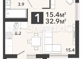 Продается 2-комнатная квартира, 32.9 м2, Пенза, жилой комплекс Новелла, с5, район Заводской