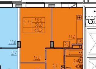 Продажа 1-ком. квартиры, 40.1 м2, Новочебоксарск, Советская улица, поз2, ЖК Лазурный