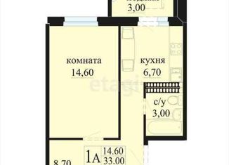 Продается 1-ком. квартира, 33 м2, Тюмень, ЖК Тура-2, улица Алексея Леонова, 34