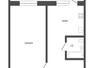Однокомнатная квартира на продажу, 32.2 м2, Курган, 3-й микрорайон, 6А, Заозёрный район