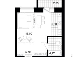 Продается однокомнатная квартира, 30.8 м2, Берёзовский, Гвардейская улица, 3А