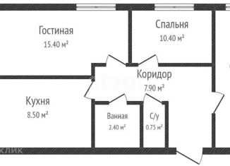 Продаю трехкомнатную квартиру, 59.3 м2, посёлок Краснодарский, посёлок Краснодарский, 62