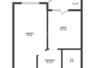 Продажа 1-ком. квартиры, 39 м2, Краснодар, улица им. Героя Яцкова И.В., 19к3, микрорайон Губернский