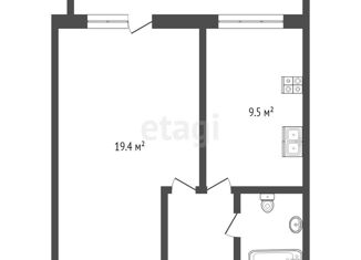 Продам однокомнатную квартиру, 42 м2, Москва, улица Бажова, 20, улица Бажова