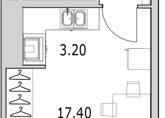 Продаю квартиру студию, 27.3 м2, Санкт-Петербург, метро Парнас, улица Кустодиева, 5к1