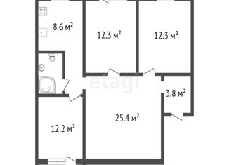 Продаю 4-ком. квартиру, 81.7 м2, Красноярск, Ботанический бульвар, 19, Октябрьский район