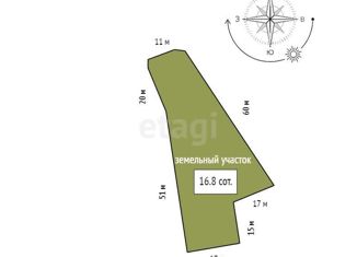 Продам участок, 16.86 сот., Красноярск, Октябрьский район, улица Елены Стасовой, 65