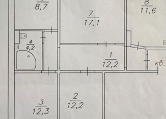 Продам 4-комнатную квартиру, 79 м2, Красноярский край, Светлогорский переулок, 17