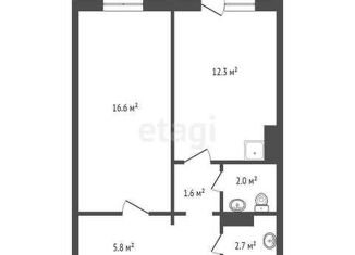 Продам 1-ком. квартиру, 44 м2, Красноярск, ЖК Курчатова, Лесопарковая улица, 17