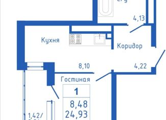 Продам 1-ком. квартиру, 26.35 м2, село Михайловка, Новоуфимская улица, 15