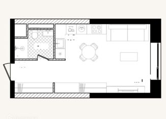 Продам квартиру студию, 23.6 м2, Сургут, улица Республики, 69