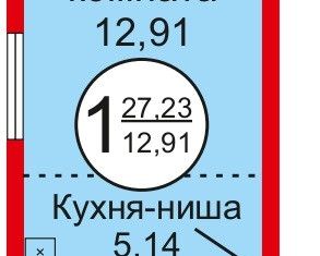 Продаю квартиру студию, 28 м2, Оренбург, Ленинский район, улица Неплюева, 5
