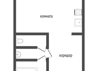 1-комнатная квартира на продажу, 27 м2, Сургут, улица Крылова, 21