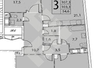 Продается трехкомнатная квартира, 111 м2, Москва, Мосфильмовская улица, 88к2с5, метро Раменки