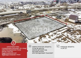 Продаю земельный участок, 14.96 сот., поселок Новотарманский, Трактовая улица