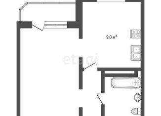 Продается 1-ком. квартира, 39.4 м2, Тюмень, улица Валентины Трофимовой, 9, ЖК Квартал 1964