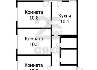 Продается 3-комнатная квартира, 56.7 м2, Краснодар, улица Героя Пешкова, 14к2, ЖК Парк Победы