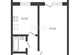 1-комнатная квартира на продажу, 38.3 м2, Санкт-Петербург, Земледельческая улица, 5к2, метро Лесная