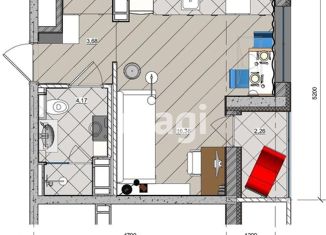 Квартира на продажу студия, 25.4 м2, Кудрово, Солнечная улица, 12, ЖК Айди Кудрово 2