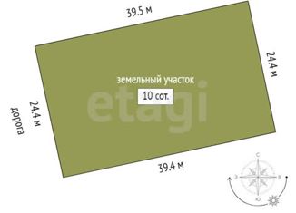 Продаю земельный участок, 10 сот., деревня Ермолина, Луговая улица
