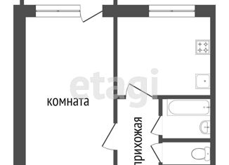Продажа однокомнатной квартиры, 33.8 м2, поселок городского типа Емельяново, улица Аэропорт, 4