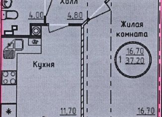 Продажа однокомнатной квартиры, 37.2 м2, Ульяновская область, Камышинская улица, 119