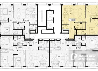 Продается 2-ком. квартира, 75.8 м2, Москва, Багратионовский проезд, 1Б, станция Фили